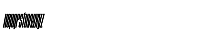 Segment A Type Narrow Black Italic Font LOWERCASE