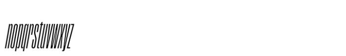 Segment A Type Narrow Regular Italic Font LOWERCASE