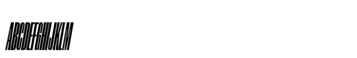 Segment B Type Narrow Black Italic Font UPPERCASE