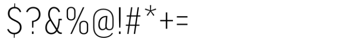 Segovia Narrow Extra Light Font OTHER CHARS