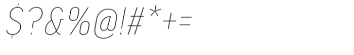 Segovia Narrow Thin Italic Font OTHER CHARS