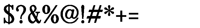 Seibi Shiomi Bold Font OTHER CHARS