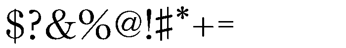 Seiwa Min Global Std Regular Font OTHER CHARS