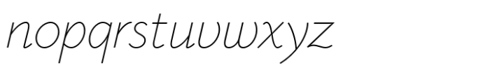 Selene Book Extra Light Italic Font LOWERCASE