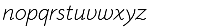 Selene Book Light Italic Font LOWERCASE
