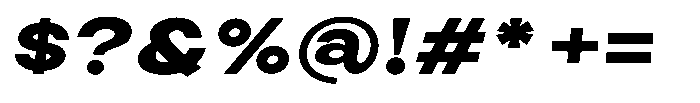 Selfinty Black Expanded Slanted Font OTHER CHARS