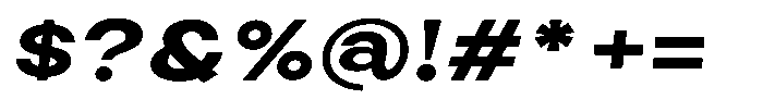 Selfinty Extra Bold Expanded Slanted Font OTHER CHARS