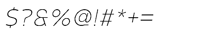 Selfion Thin Italic Font OTHER CHARS