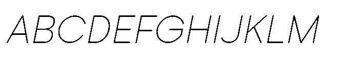 Selfion Thin Italic Font UPPERCASE