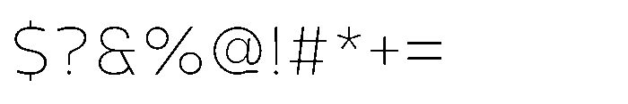 Selfion Thin Font OTHER CHARS
