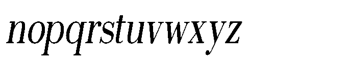 Selmora Condensed Slant Font LOWERCASE