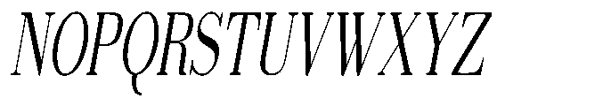 Selmora Extra Condensed Slant Font UPPERCASE