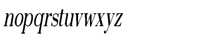 Selmora Extra Condensed Slant Font LOWERCASE