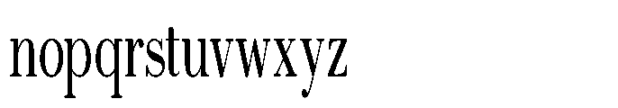 Selmora Extra Condensed Font LOWERCASE