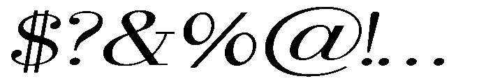 Selmora Extra Expanded Slant Font OTHER CHARS