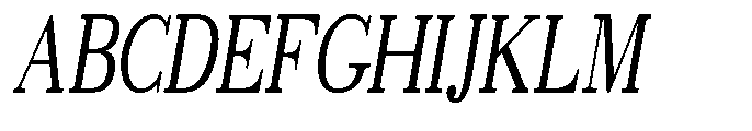 Selmora Grade Condensed Italic Font UPPERCASE