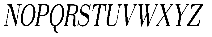 Selmora Grade Condensed Italic Font UPPERCASE