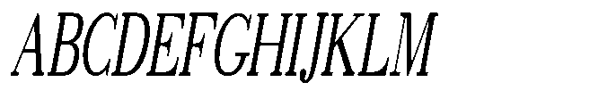 Selmora Grade Extra Condensed Italic Font UPPERCASE