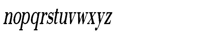 Selmora Grade Extra Condensed Italic Font LOWERCASE