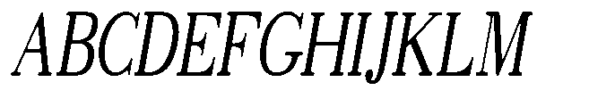 Selmora Grade Sf Condensed Italic Font