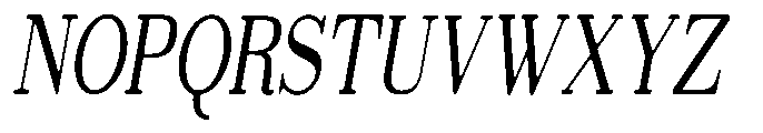 Selmora Grade Sf Condensed Italic Font UPPERCASE