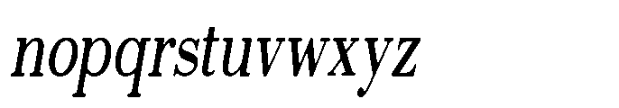 Selmora Grade Sf Condensed Italic Font LOWERCASE