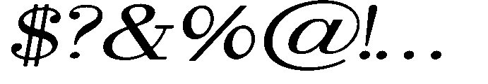 Selmora Grade Sf Extra Exp Italic Font OTHER CHARS