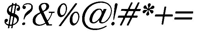 Selmora Grade Sf Italic Font OTHER CHARS
