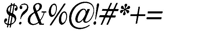 Selmora Grade Sf Sem Condensed Italic Font OTHER CHARS