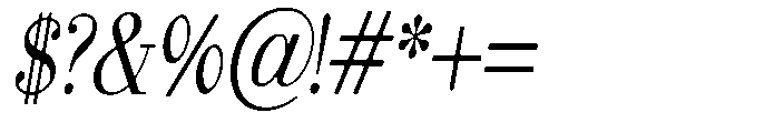 Selmora Soft Condensed Italic Font OTHER CHARS