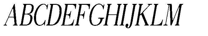 Selmora Soft Condensed Italic Font UPPERCASE