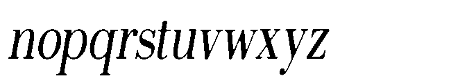 Selmora Soft Condensed Italic Font LOWERCASE