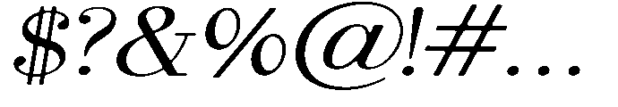 Selmora Soft Expanded Italic Font OTHER CHARS