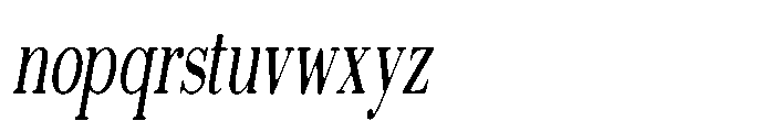 Selmora Soft Extra Condensed Italic Font LOWERCASE