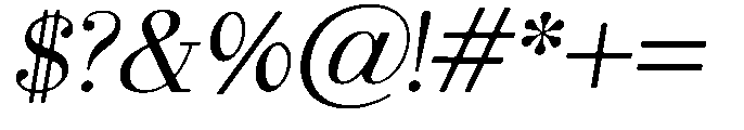 Selmora Soft Italic Font OTHER CHARS