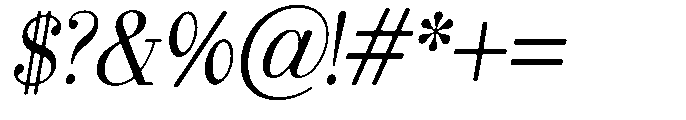 Selmora Soft Sem Condensed Italic Font OTHER CHARS