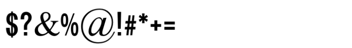 Semantica MF Condensed Bold Font OTHER CHARS