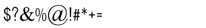 Semantica MF Condensed Thin Font OTHER CHARS