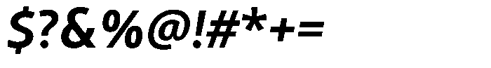 Semikolon Neue Pro Bold Italic Font OTHER CHARS