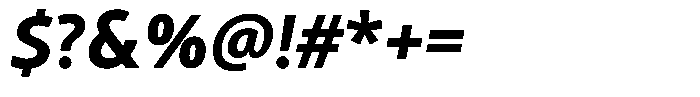 Semikolon Neue Pro Extra-Bold Italic Font OTHER CHARS