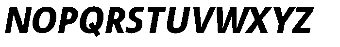 Semikolon Neue Pro Extra-Bold Italic Font UPPERCASE