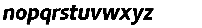 Semikolon Neue Pro Extra-Bold Italic Font LOWERCASE