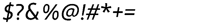 Semikolon Neue Pro Italic Font OTHER CHARS
