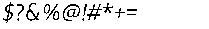 Semikolon Neue Pro Light Italic Font OTHER CHARS