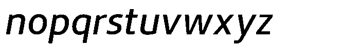 Semikolon Neue Pro Medium Italic Font LOWERCASE