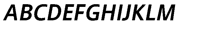 Semikolon Neue Pro Semibold Italic Font UPPERCASE