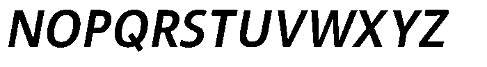 Semikolon Neue Pro Semibold Italic Font UPPERCASE