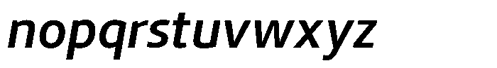 Semikolon Neue Pro Semibold Italic Font LOWERCASE