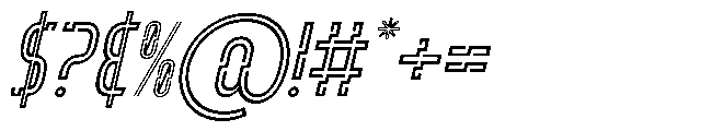 Sencito Slant Font OTHER CHARS