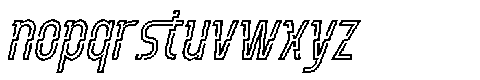 Sencito Slant Font LOWERCASE